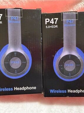 P47 Wireless Headphone - Blue ( set of 2 )